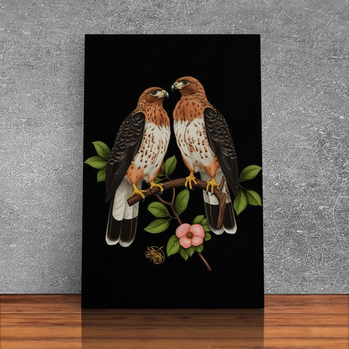Pair of Hawks, Nature Wall Art Print for Birds - Image 5
