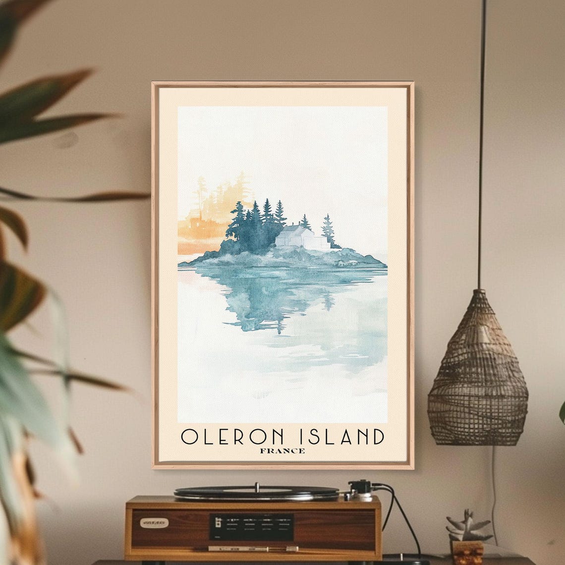 Oleron Island France Watercolor Print Vacation Gift France Wall Art Vacation Wall Art Vacatation Beach Decor Beach Or Lakehouse Art - Image 2