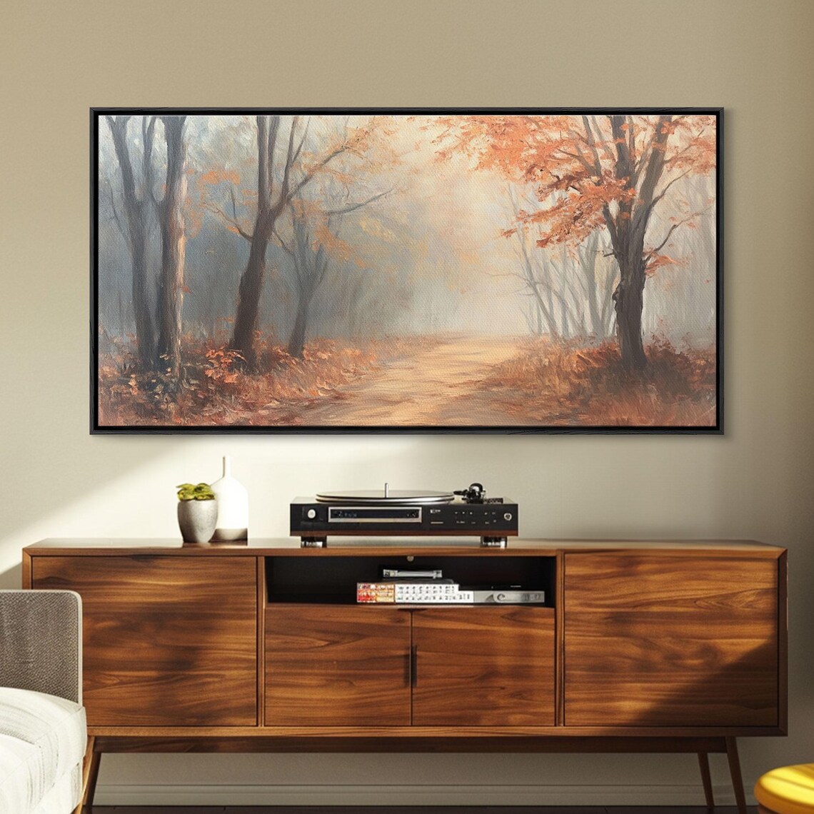 Path Through The Fall Forest, Winter Wonderland Decor - Image 4