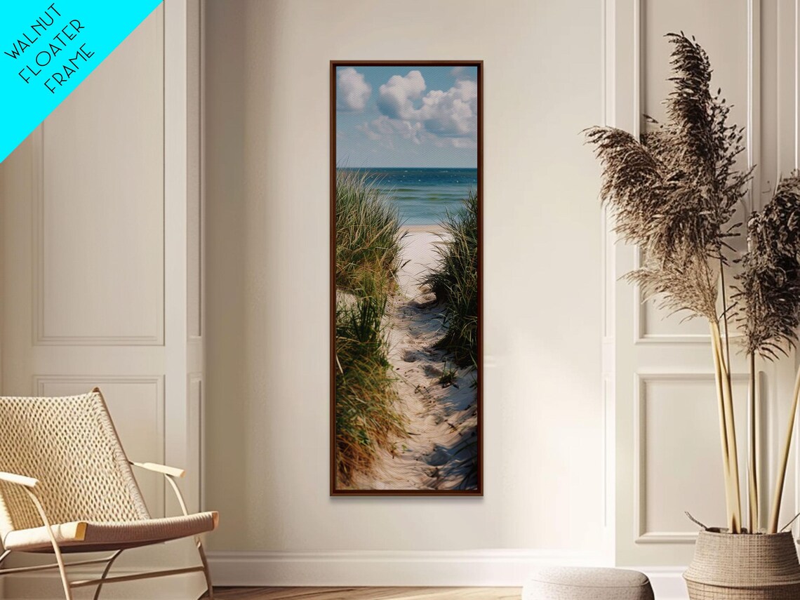 Tranquil Beach Path Coastal Landscape Art Print - Image 3