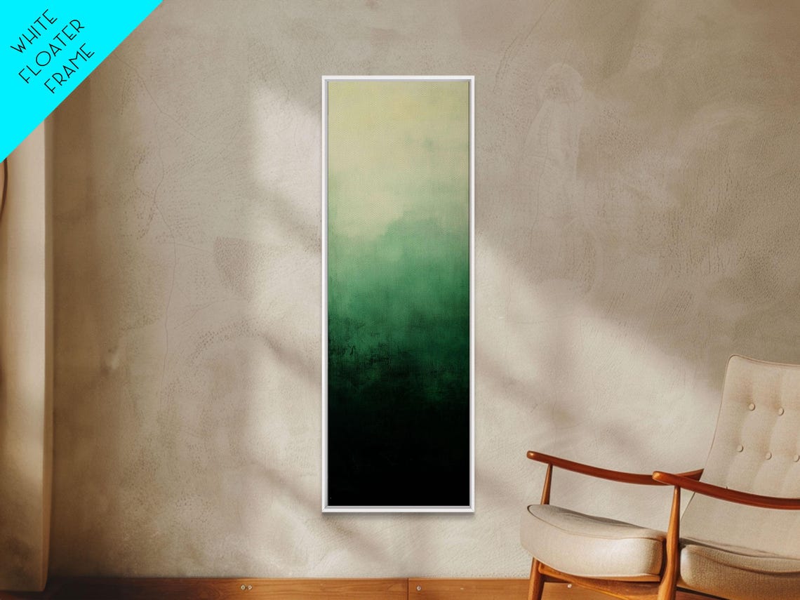 Sage Green Ombre Gradient Minimalist Modern Wall Decor Poster - Image 3