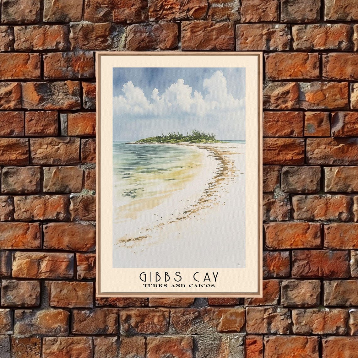 Gibbs Cay Turks And Caicos Minimalist Sandbar Tiny Isle Poster - Image 5