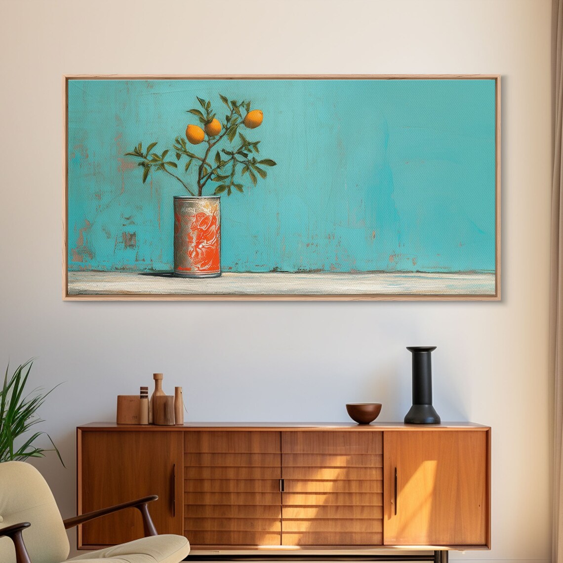 Orange Tree In Soda Can, Panoramic Wall Art Print