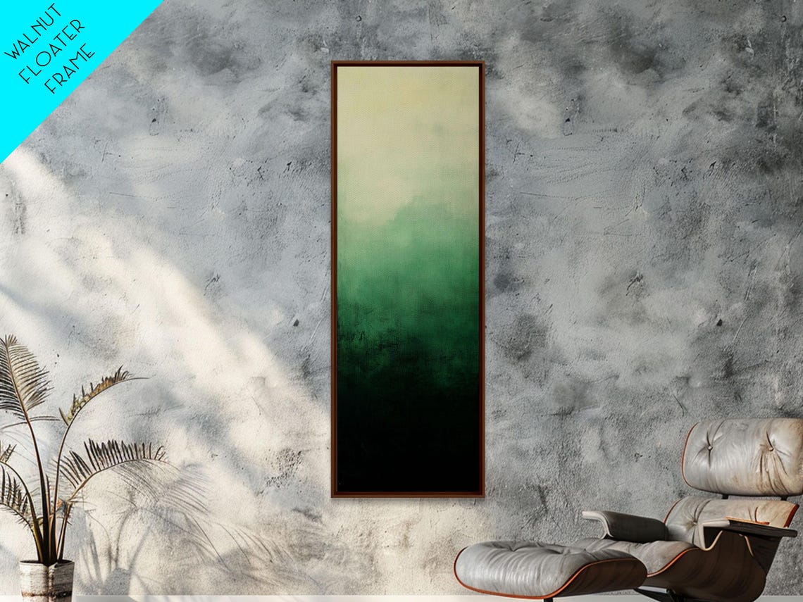 Sage Green Ombre Gradient Minimalist Modern Wall Decor Poster