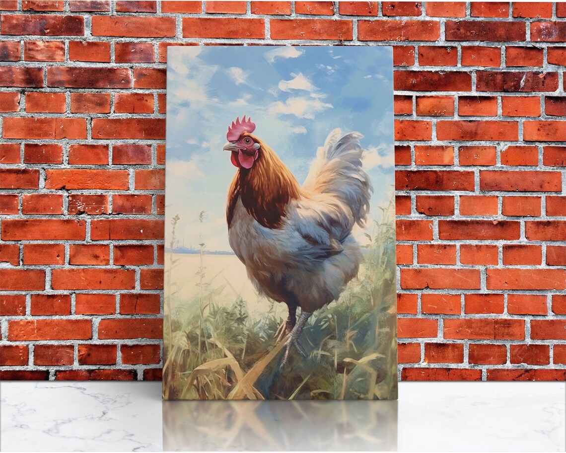 Rooster Farmhouse Art Print, Country Wall Decor - Image 3