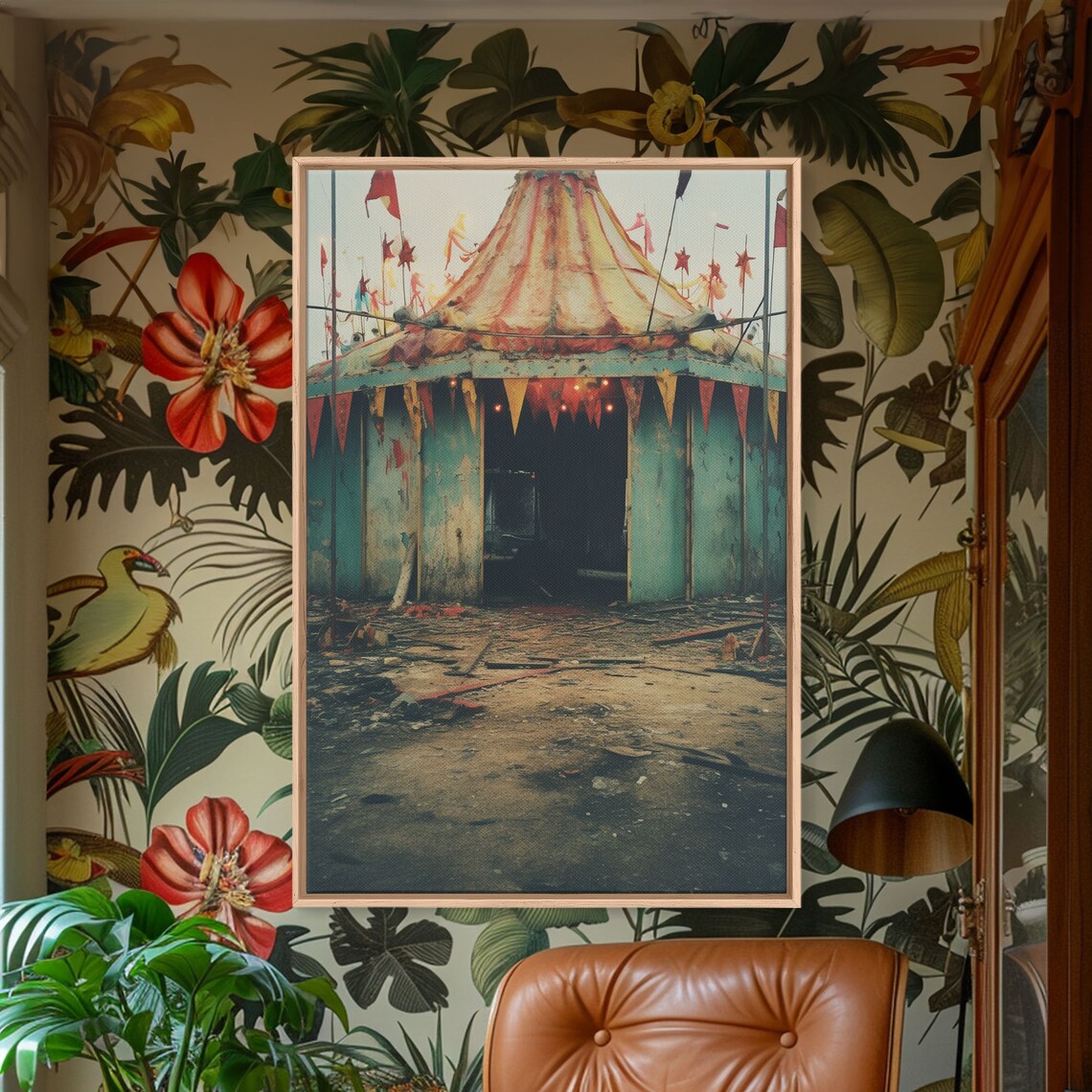Carnival Circus Tent Minimalist Art Print, Spooky - Image 4