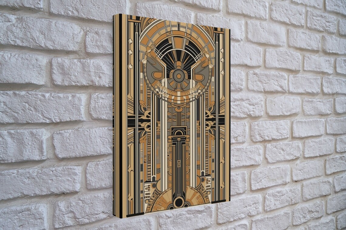 Midcentury Modern Art Deco Geometric Art Print - Image 4
