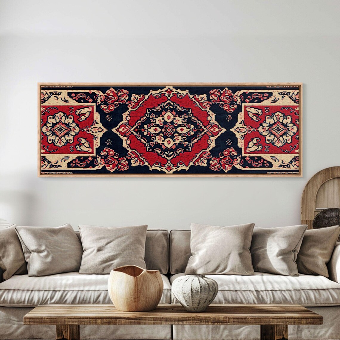 Vintage Textile Tapestry Print, Panoramic Art Print - Image 4