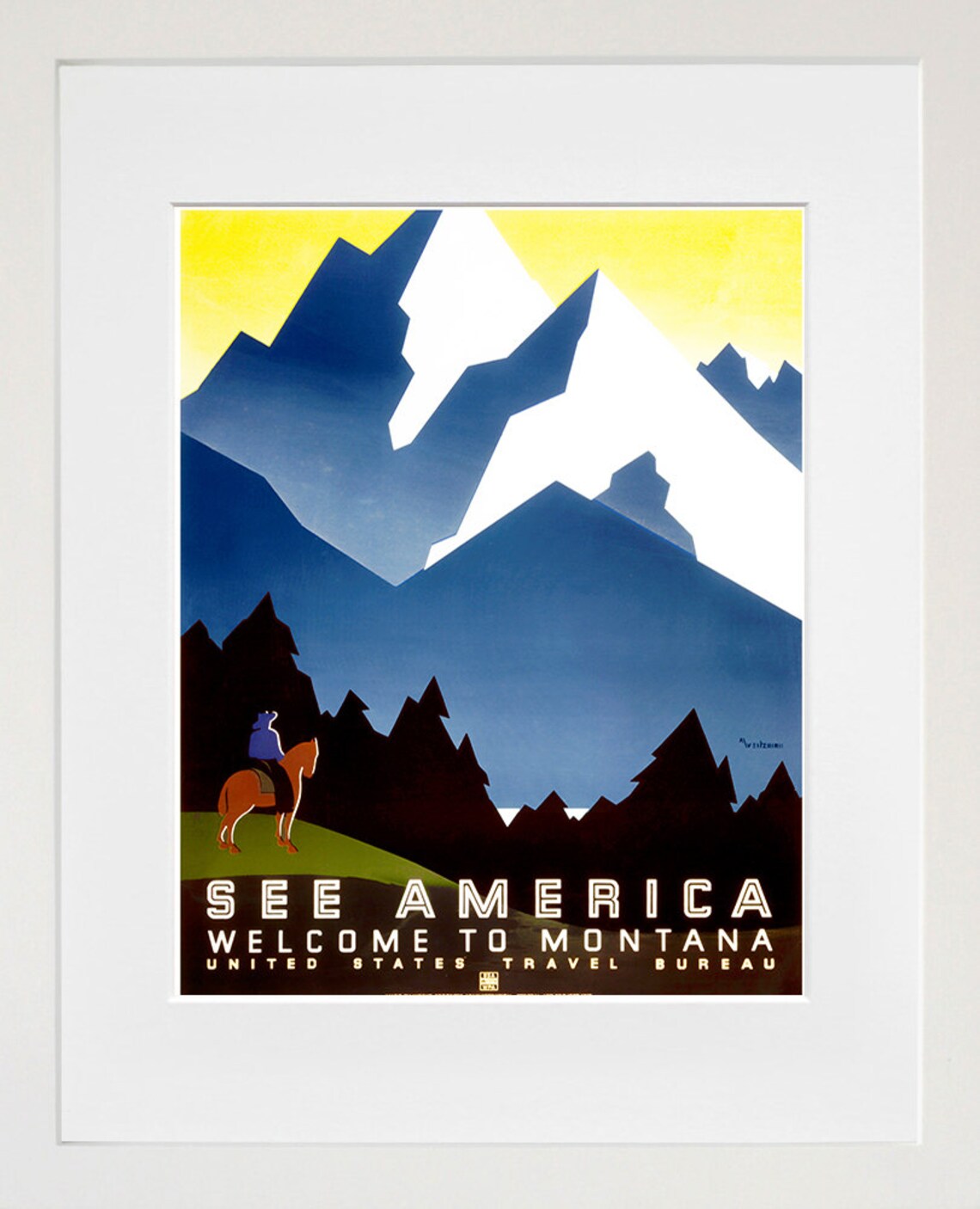 See America Vintage Travel Poster, USA Travel Poster