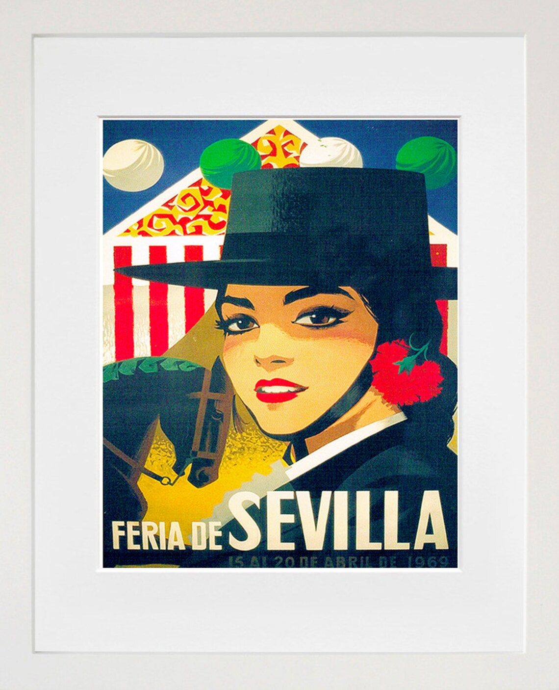 Seville Spain Retro Travel Poster, Spanish Art
