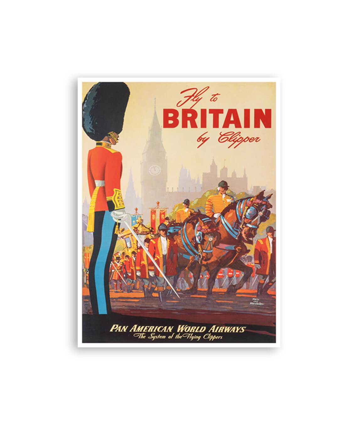 Britain Travel Poster, British Home Decor Art Print