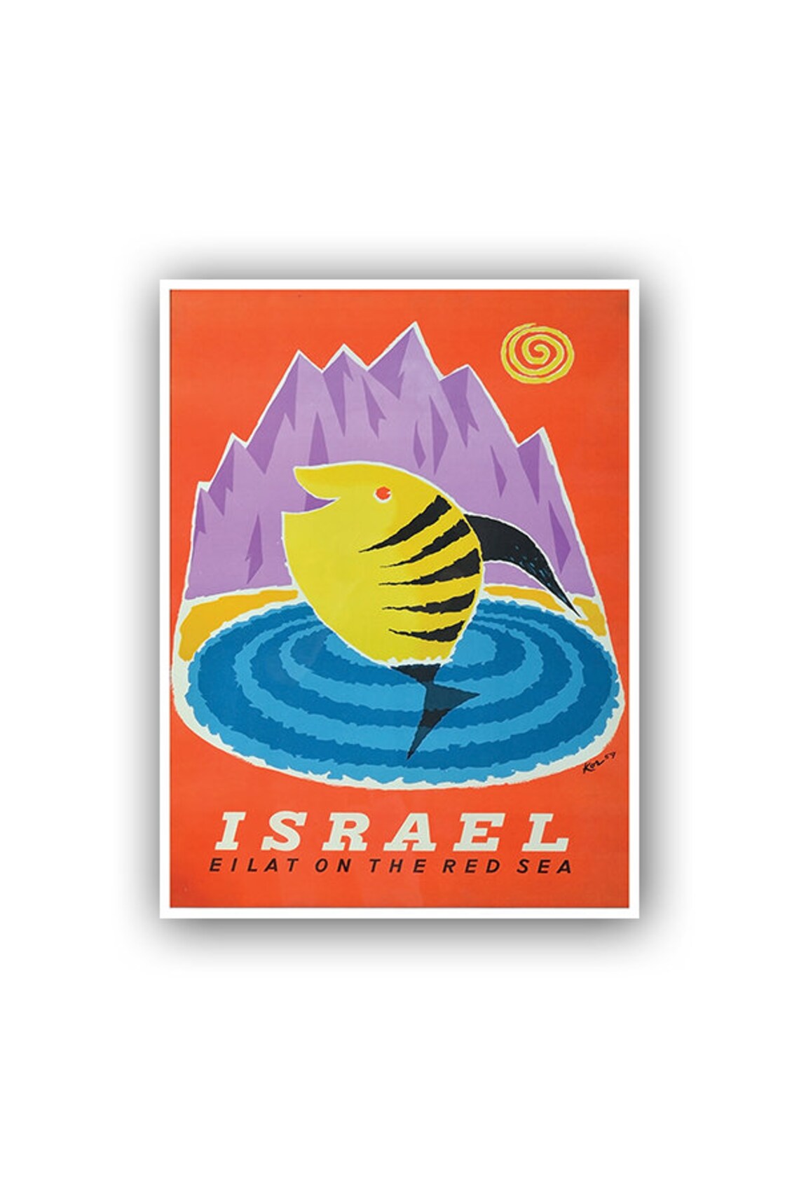 Israel Vintage Travel Poster Art Print, Home Decor