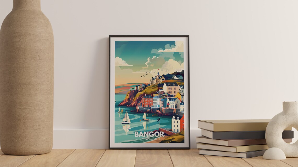 Bognor Regis England Seaside Promenade Lampposts Coastal Poster - Image 3
