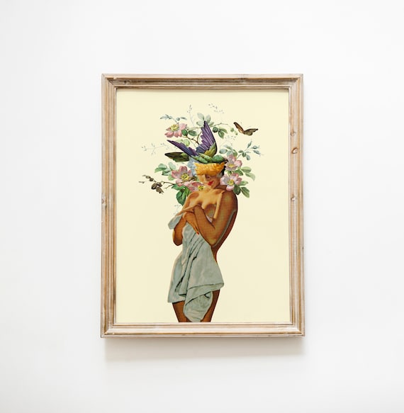 Surreal Beauty 2 Retro Botanical Poster Print