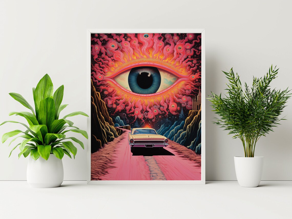 Mind Opening Trip V3 Psychedelic Retro Art Print - Image 2