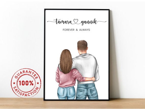 Unique Couples Gift, Anniversary Gift Print