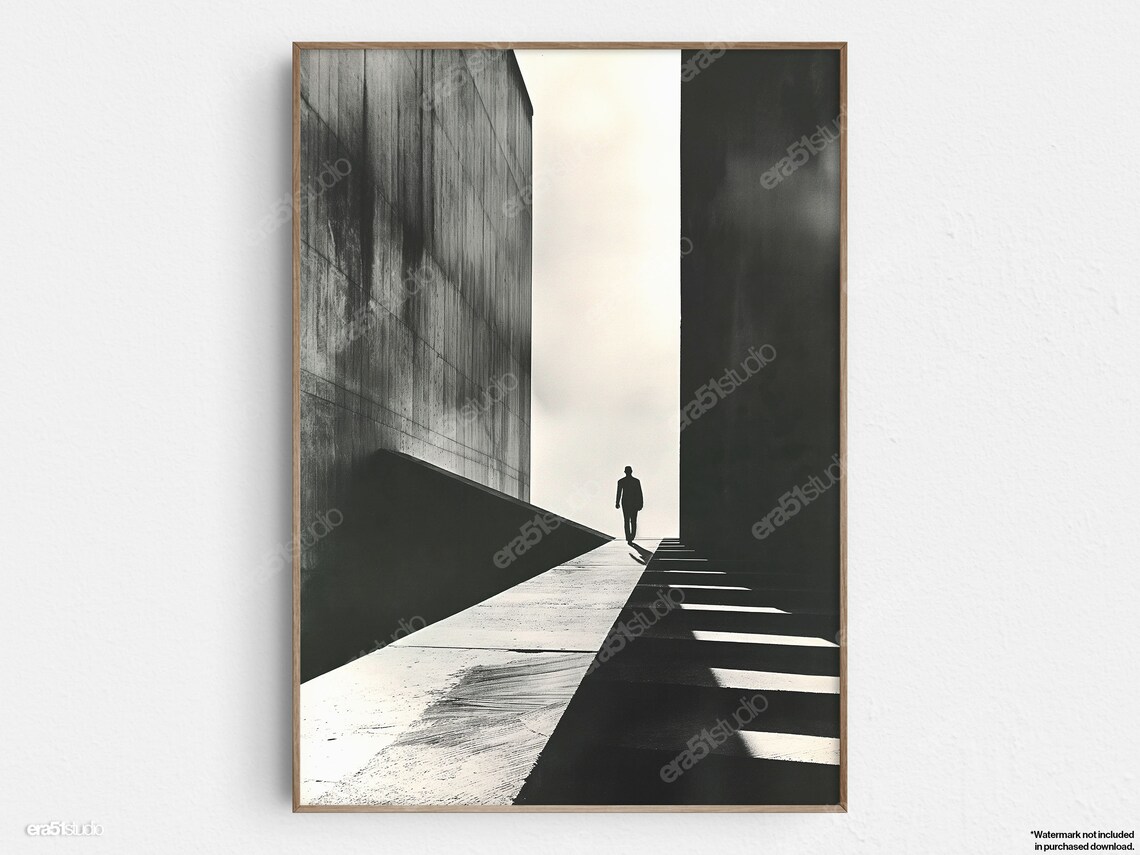 Solitary Pathway Vintage Photograph Poster Print