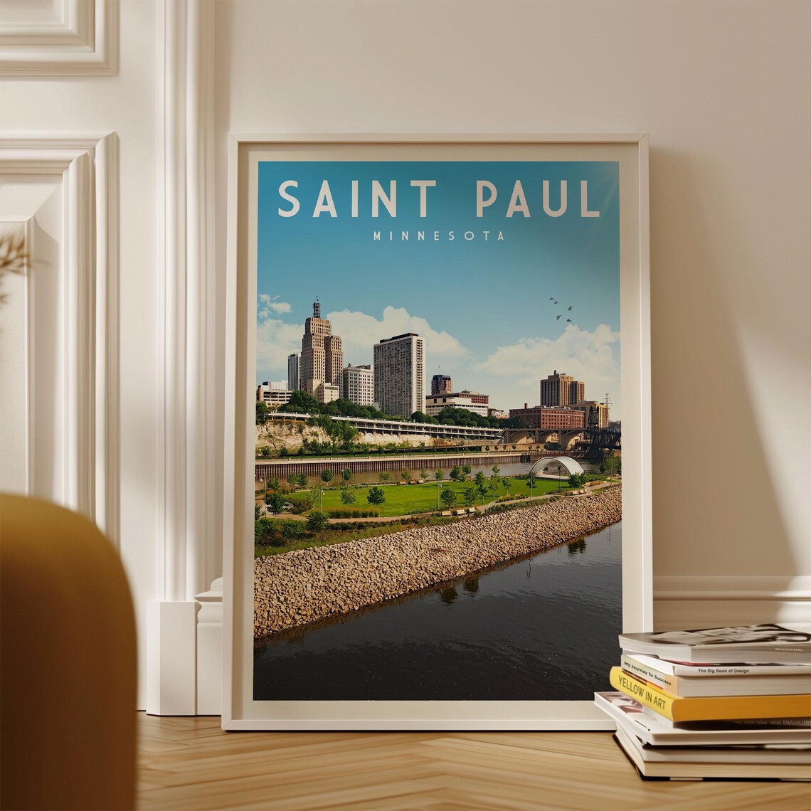 St Paul Poster, Saint Minnesota Travel Gift Map