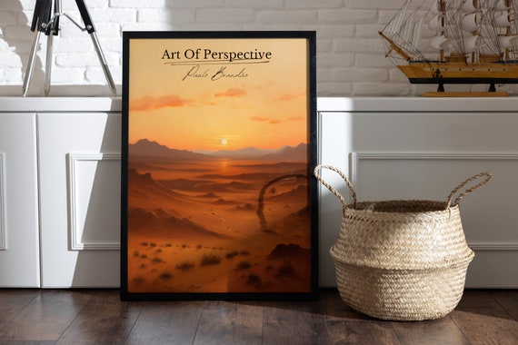 Desert Sunset Painting Print Southwestern Landscape Art