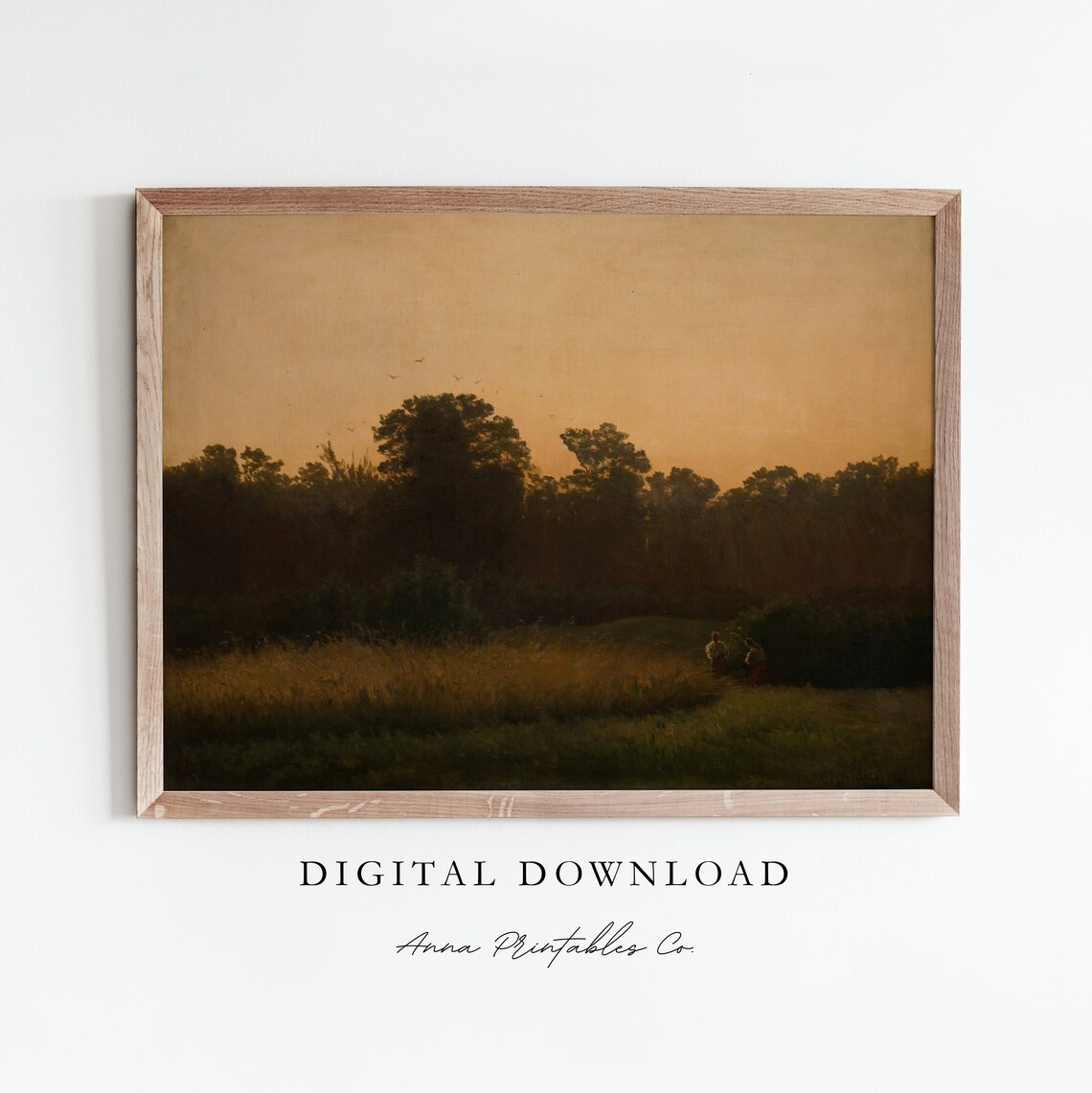 Dark Landscape Painting, Dark Academia Decor Art Print