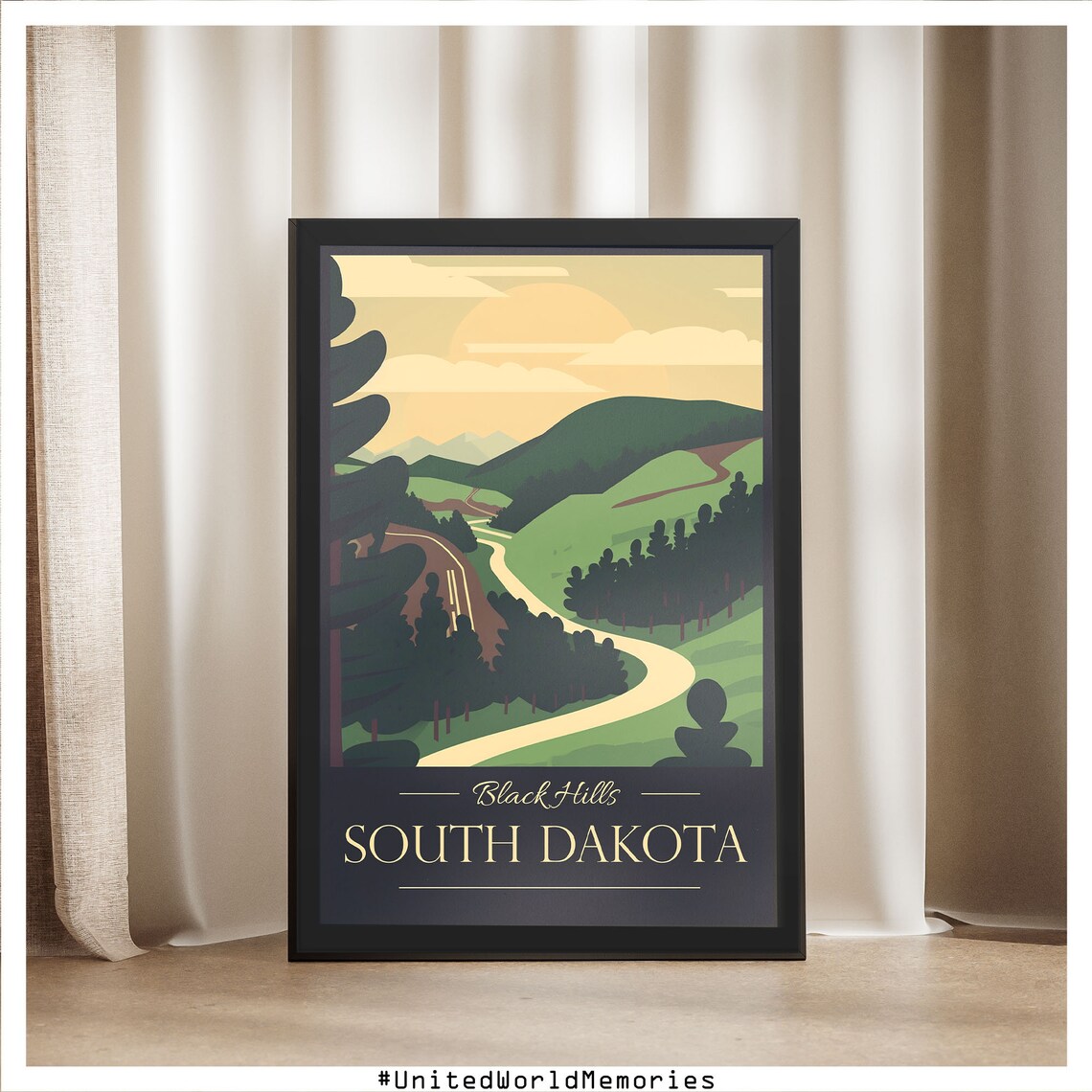 South Dakota Black Hills Vintage Travel Poster Print - Image 3
