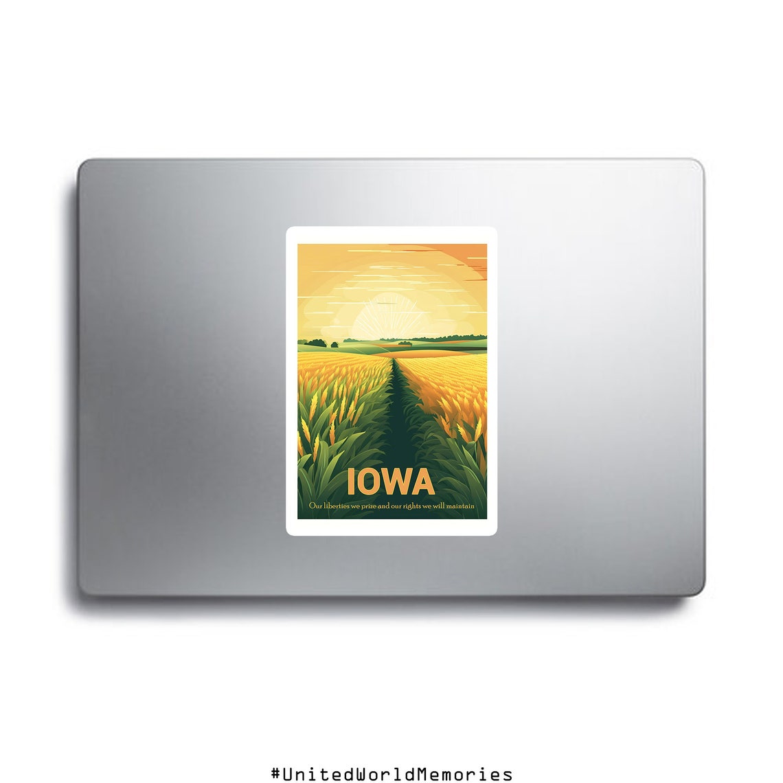 Iowa Travel Poster Welcome To Iowa Poster Iowa Vintage Poster Wall Decor State Poster Iowa Print Iowa Retro Poster Iowa Wall Art - Image 2