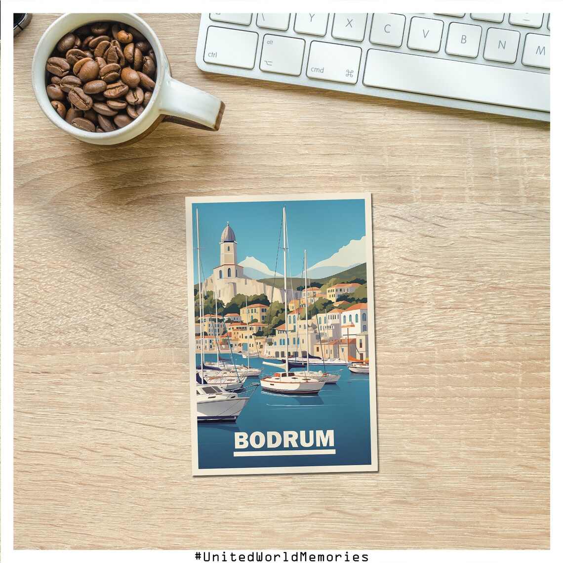 Bodrum Turkey Marina Sailboats Historic Castle Harbor Poster - Image 4