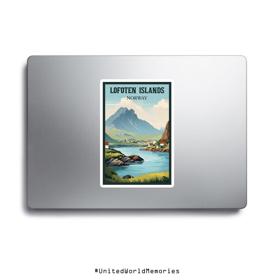 Lofoten Islands Norway Fishing Village Fjord Vintage Travel Poster - Image 2