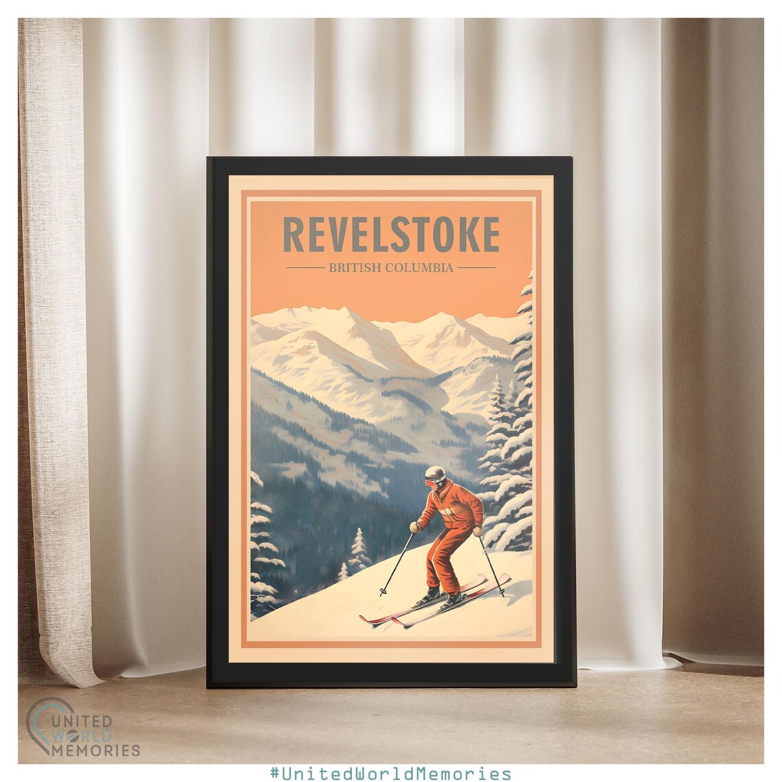 Revelstoke British Columbia Backcountry Ski Adventure Poster - Image 4