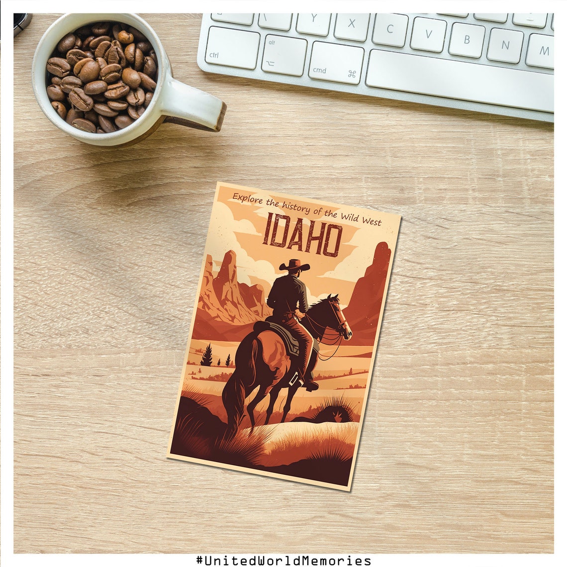 Idaho Travel Poster Idaho Poster Idaho Vintage Poster Wall Decor Idaho Print Idaho Retro Poster Idaho Wall Art Idaho Adventure Poster - Image 3