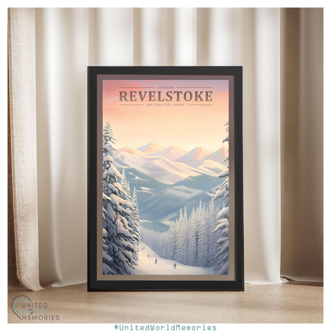 Revelstoke British Columbia Winter Snowy Forest Valley Poster - Image 4