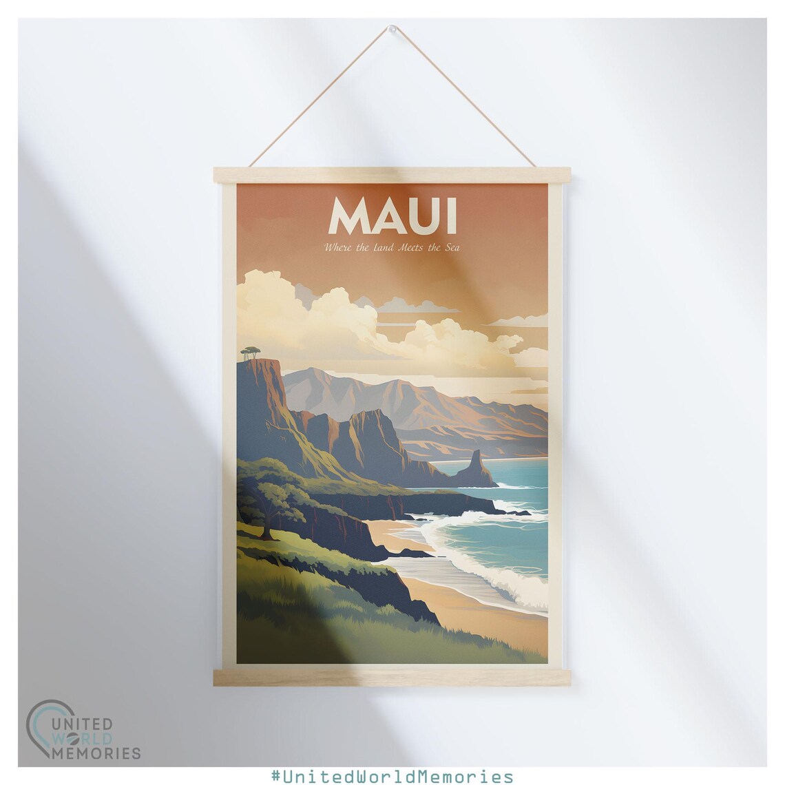Maui Coastline Majesty Travel Poster, Hawaii - Image 4