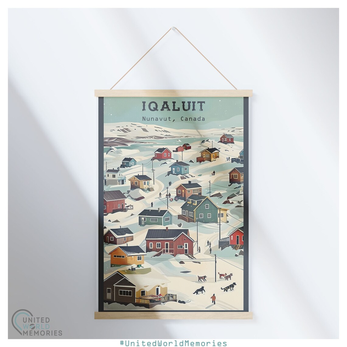 Iqaluit Nunavut Canada Snowy Village Sled Dogs Arctic Town Poster - Image 5