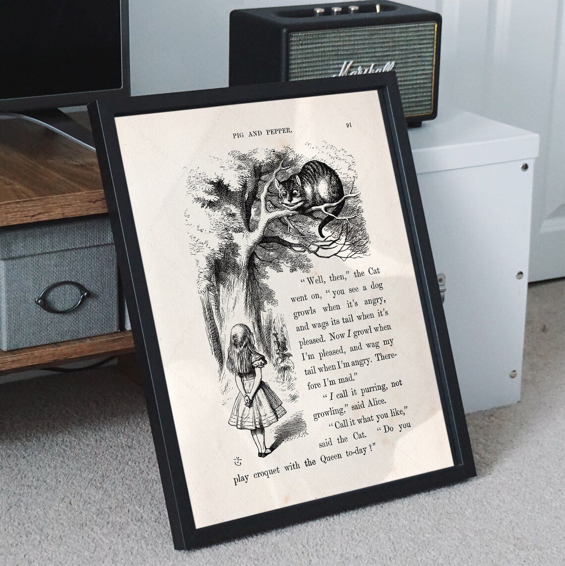 Alice In Wonderland, Lewis Carroll Book Page 91 Art Print - Image 2