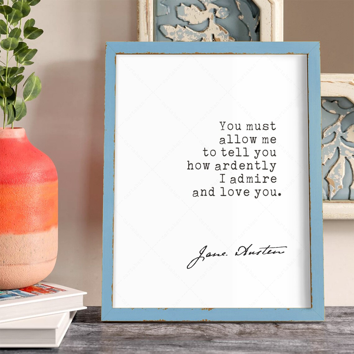 Jane Austen Quote Book Lovers Wall Art Print - Image 3