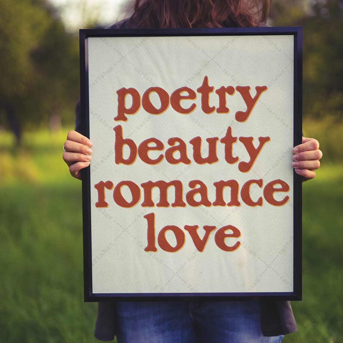 Dead Poets Society Poetry Beauty Romance Love Retro Typography Wall Art Print - Image 3