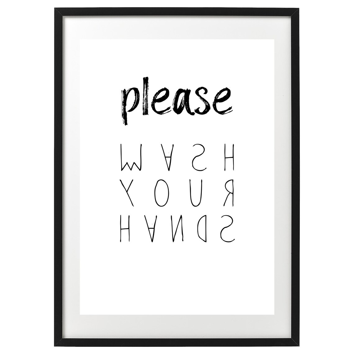 Please Wash Your Hands Bathroom Poster, Washroom Sign - Image 2