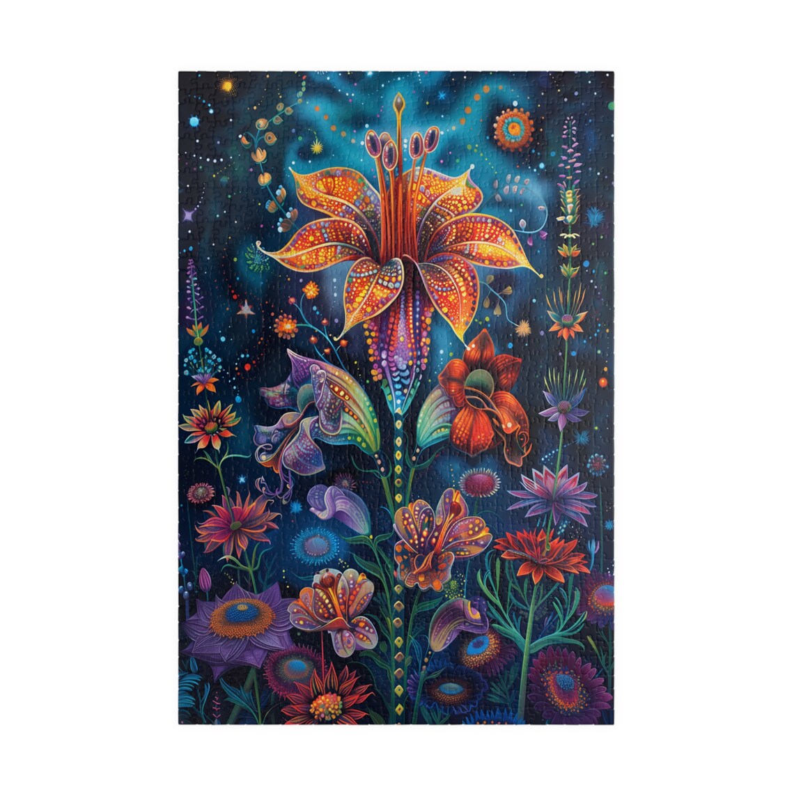Tropical Dream Fantasy Flower Glowing Lily Midnight Garden Poster - Image 3