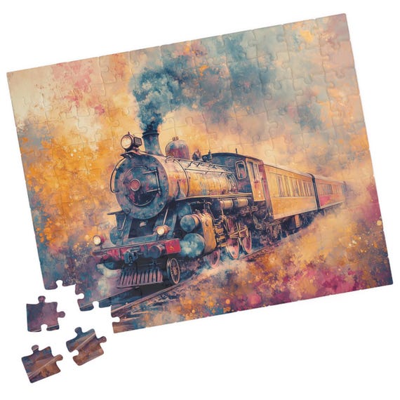 Train In The Mist Jigsaw Puzzle Gift For Holidays Birthdays Get Well And Nursing Homes Tech Free Rainy Day Fun Great Vacation Activity
