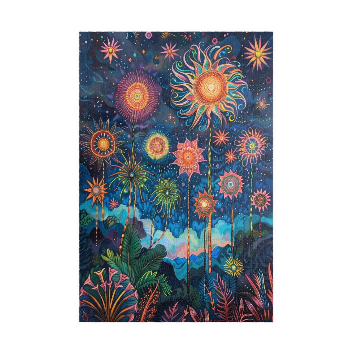 Tropical Firework Dream Ii Jigsaw Puzzle Tech Free Fun Activity Great Gift For Birthdays Paitents And Nursing Homes - Image 3