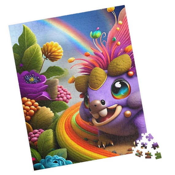 Chromo Cute Rainbow Fantasy Animal Jigsaw Puzzle Unique Gift For Birthday Or Hospital Patients Fun Tech Free Family Activity