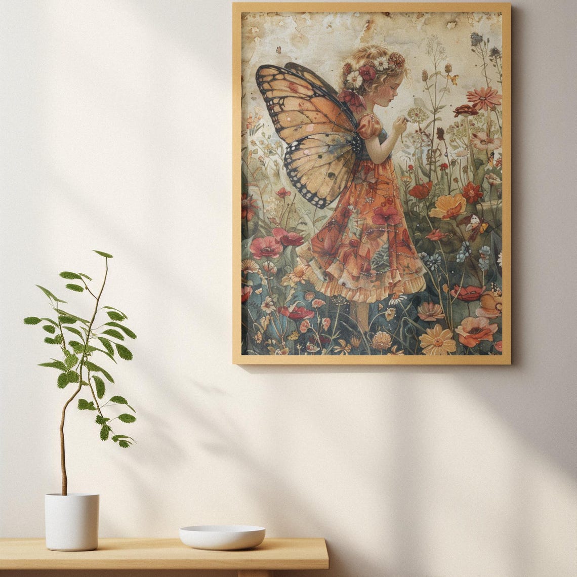 Wildflower Fairy Iv Art Print Flower Faerie Watercolor Wall Art Fantasy Decor For Bedroom Office Living Laundry Room Or Nursery - Image 4