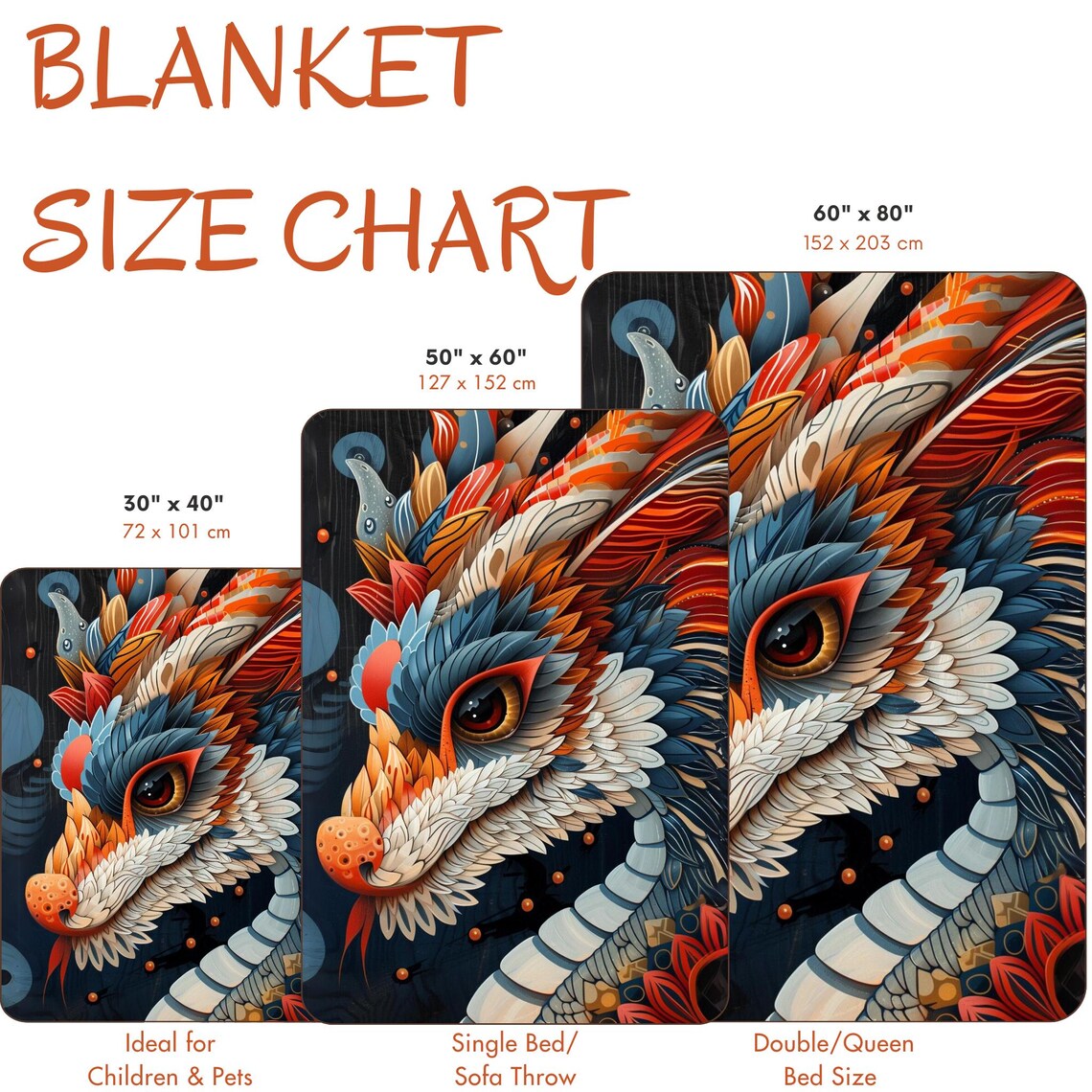 Colorful Feathered Dragon Fantasy Mythical Creature Art Poster - Image 4