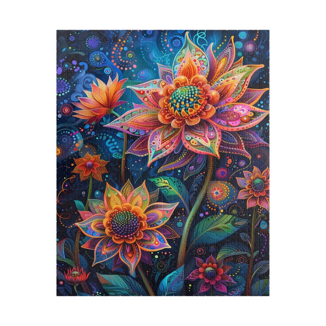 Tropical Dream Fantasy Flowers Jigsaw Puzzle Tech Free Fun Activity Great Gift For Birthdays Paitents And Nursing Homes - Image 5