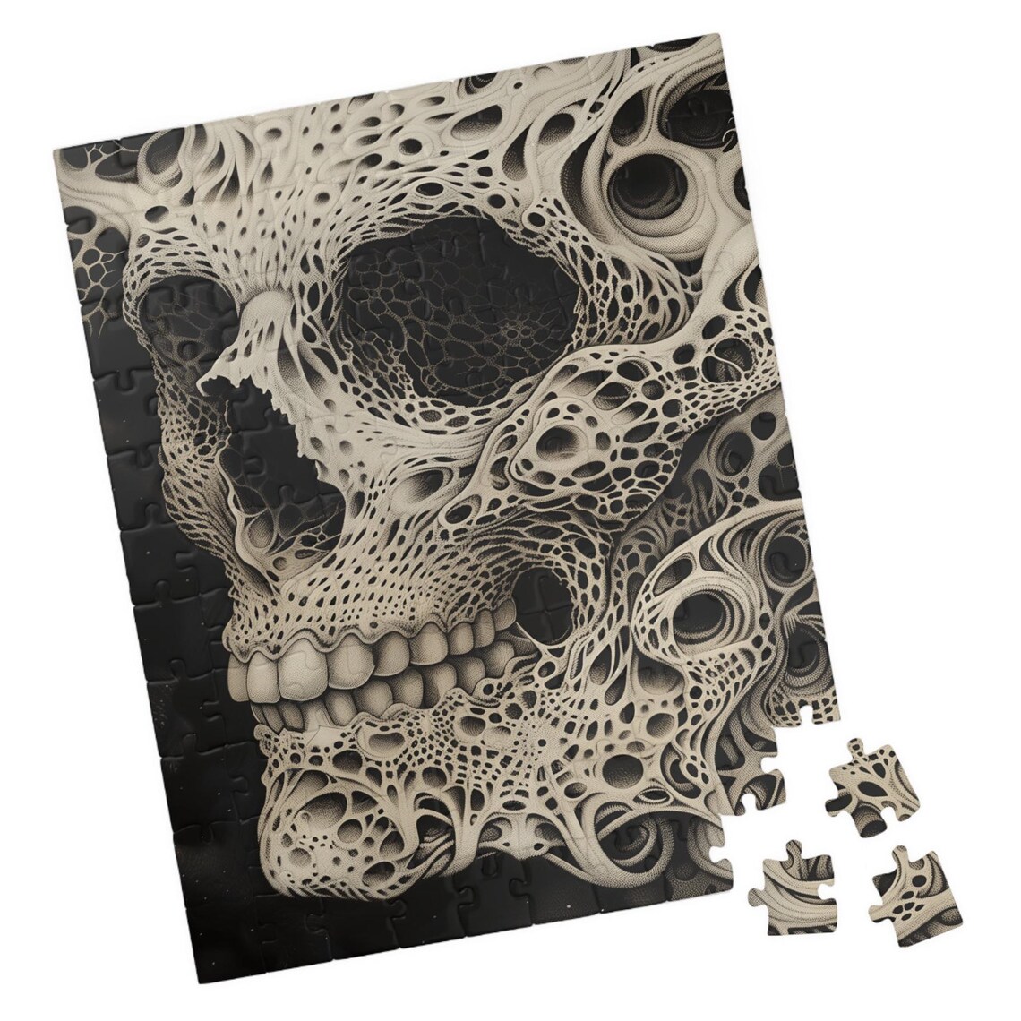 Fantasy Skull Sketch II Art Print, Gothic Dark Art