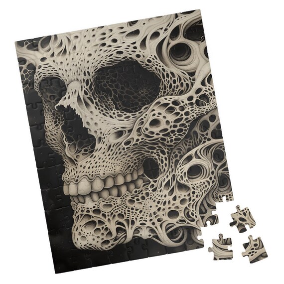 Fantasy Skull Sketch II Art Print, Gothic Dark Art