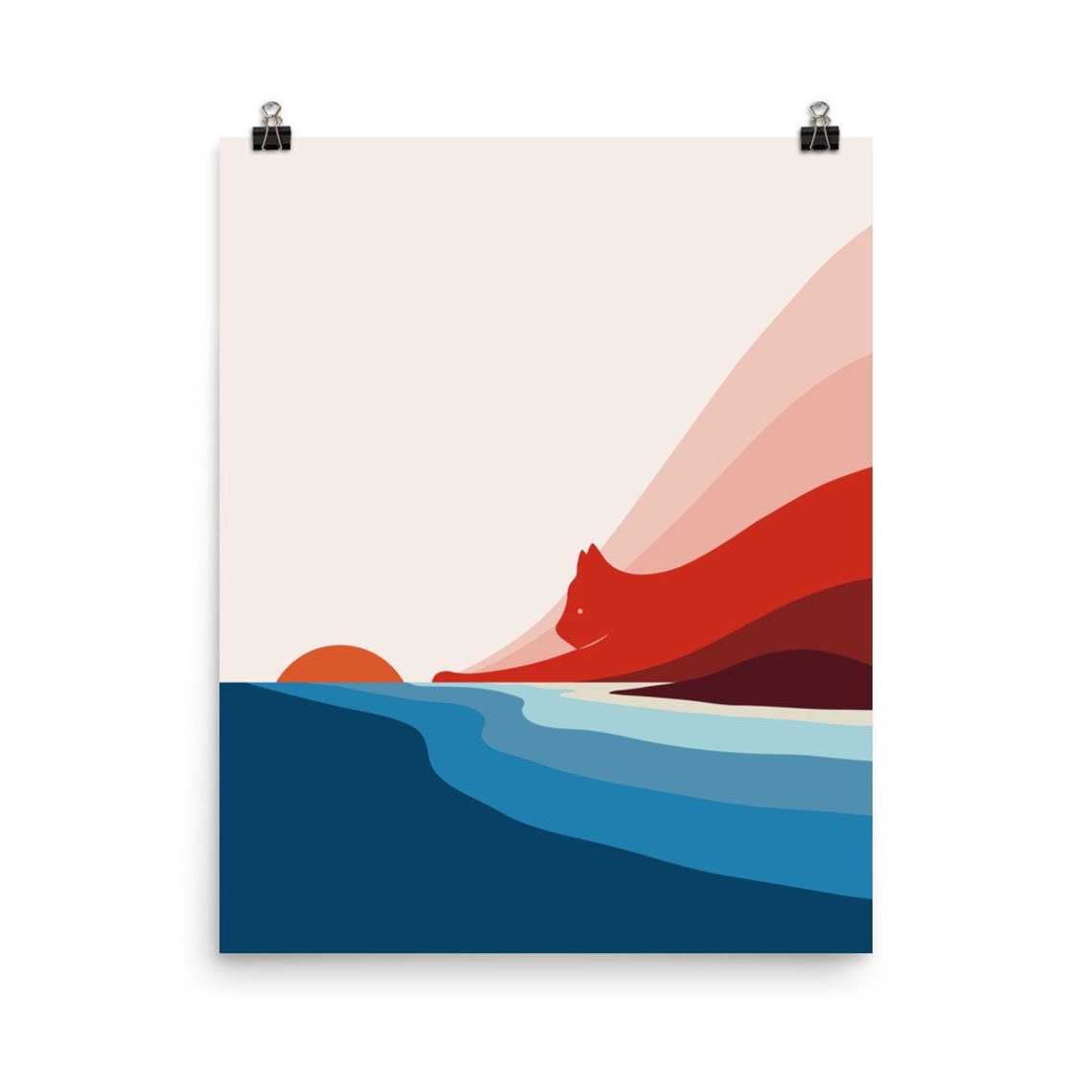Cat Landscape 6 First Dawn Art Print