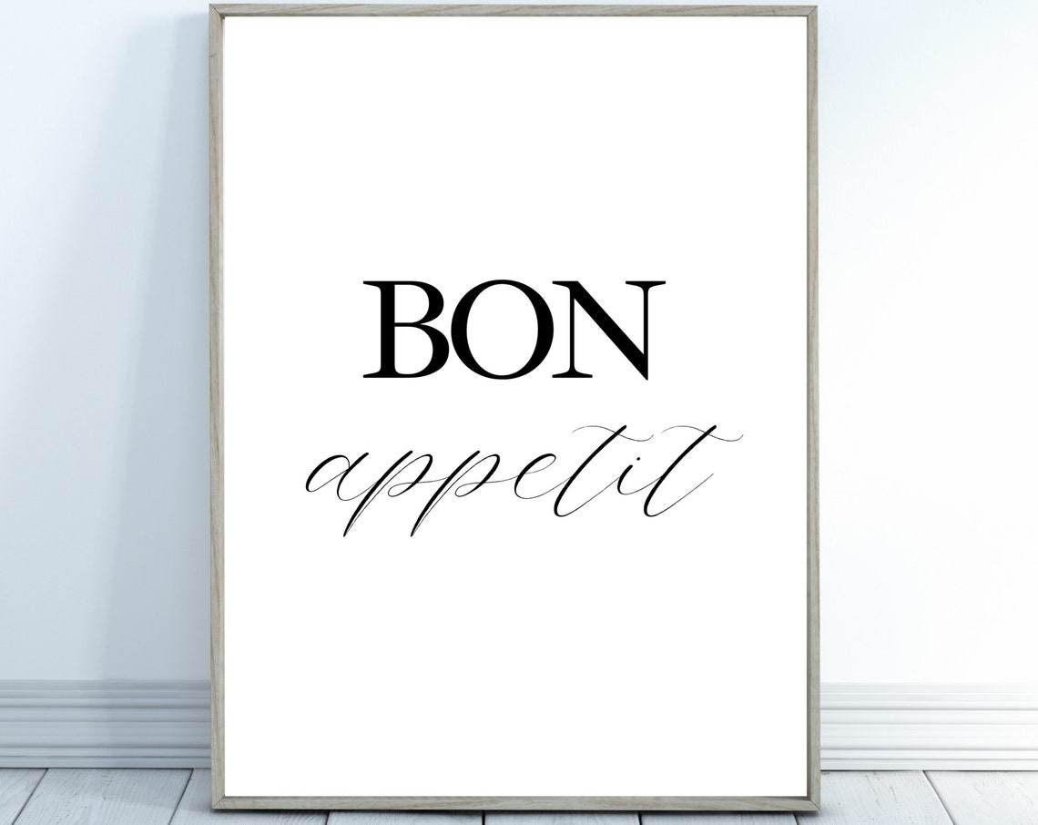 Bon Appetit French Mixed Type Modern Kitchen Decor Home Poster - Image 3