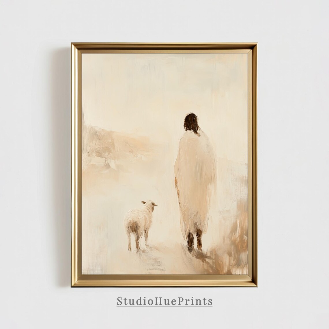 Jesus Leaves The 99, Parable Of The Lost Sheep Art Print