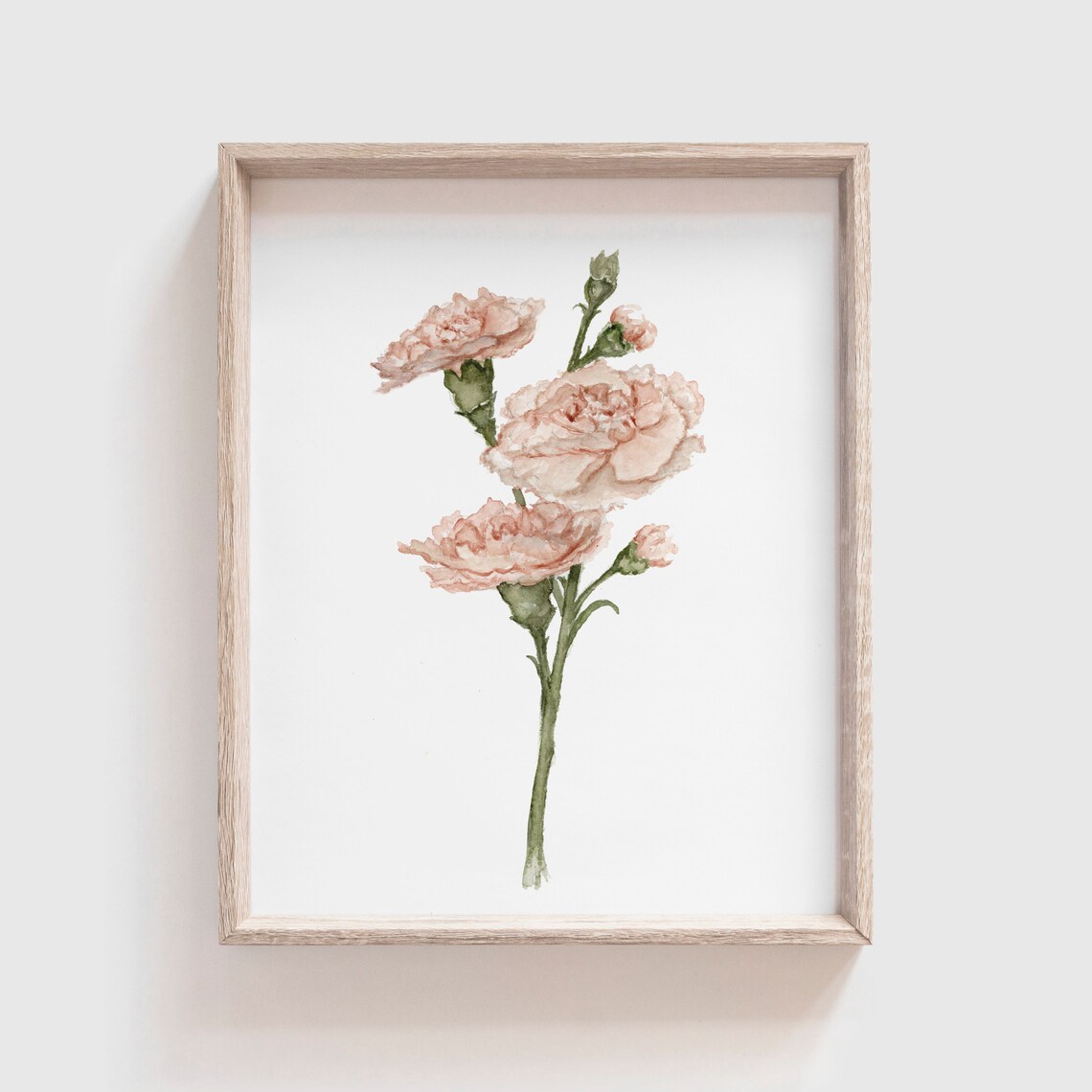 Carnation Watercolor Art Print, Mother's Day Gift